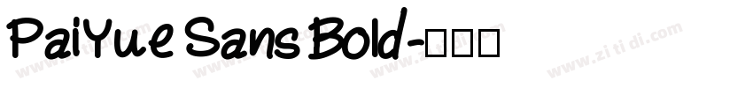 PaiYue Sans Bold字体转换
